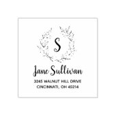 Tampons Encreurs Monogramme botanique moderne Adresse de retour per (Impression)