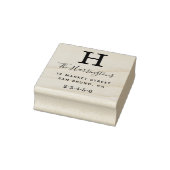 Tampons Encreurs Monogramme classique avec nom et adresse de retour (Tampon)