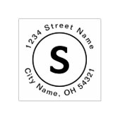 Tampons Encreurs Monogramme customisé Adresse de retour moderne ini (Impression)