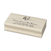 Tampons Encreurs Monogramme d'adresse de retour de script moderne (Tampon)