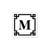 Tampons Encreurs Monogramme de bordure de clé grecque classique (Impression)