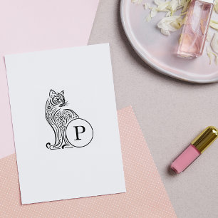 Tampons Encreurs Monogramme de chat Vintage moderne