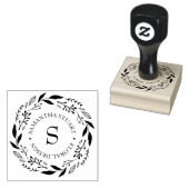 Tampons Encreurs Monogramme de couronne rustique (Tamponné)