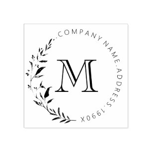 Tampons Encreurs Monogramme de couronne vintage personnalisée