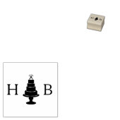 Tampons Encreurs Monogramme de gâteau mariage (Tamponné)