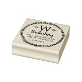 Tampons Encreurs Monogramme de germe de blé rustique Nom et adresse (Tampon)