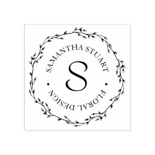 Tampons Encreurs Monogramme de guirlande de brindille