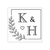 Tampons Encreurs Monogramme de la branche du coin Anniversaire init (Impression)