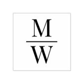 Tampons Encreurs Monogramme de mariage empilé 2 initiales horizonta (Impression)