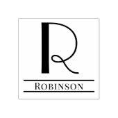 Tampons Encreurs Monogramme de nom simple gras à initiale unique #7 (Impression)