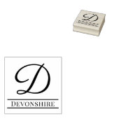 Tampons Encreurs Monogramme de nom simple gras à initiale unique #8 (Tamponné)