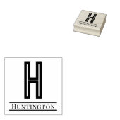 Tampons Encreurs Monogramme de nom simple gras initial unique #12 (Tamponné)