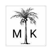 Tampons Encreurs Monogramme de palmier tropical personnalisé (Impression)