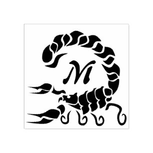 Tampons Encreurs Monogramme de scorpion noir de tribus