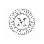 Tampons Encreurs Monogramme de tournesol initial (Impression)