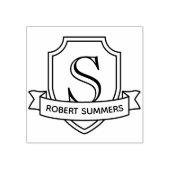 Tampons Encreurs Monogramme du bouclier et du ruban initial (Impression)