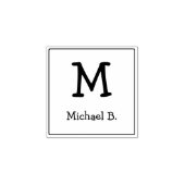 Tampons Encreurs Monogramme encré et nom avec Carré arrondi (Impression)