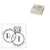 Tampons Encreurs monogramme enregistrer le cachet de la date (Tamponné)