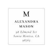 Tampons Encreurs Monogramme et nom simples Adresse de retour person (Impression)