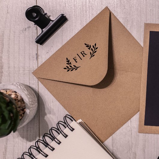 Tampons Encreurs Monogramme Feuille simple