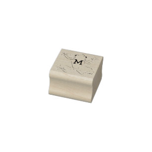 Tampons Encreurs Monogramme initial de l'enfant mûr de la grenouil