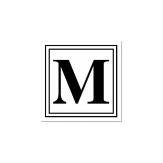 Tampons Encreurs Monogramme Initial Simple de Base