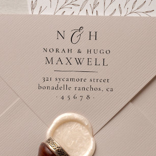 Tampons Encreurs Monogramme Initiales Ampersand Couples Adresse de 