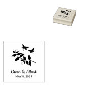 Tampons Encreurs Monogramme mariage avec papillons Couple & Twig (Tamponné)