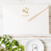 Tampons Encreurs Monogramme mariage avec papillons Couple & Twig
