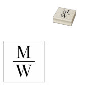 Tampons Encreurs Monogramme Mariage de Horiz initial empilé 2 (Tamponné)