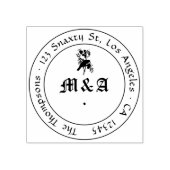 Tampons Encreurs Monogramme Mariage gothique corbeau (Impression)