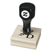 Tampons Encreurs Monogramme mariage simple avec initiales (Tampon)