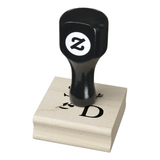 Tampons Encreurs Monogramme mariage simple avec initiales (Tampon)