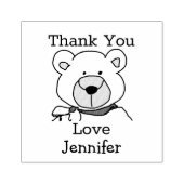 Tampons Encreurs Monogramme Merci de l'ours en peluche (Impression)