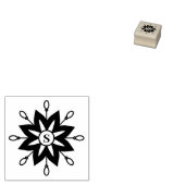 Tampons Encreurs Monogramme moderne Flocon d'hiver Noël initial (Tamponné)