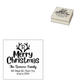Tampons Encreurs Monogramme moderne Joyeuse famille de Noël (Tamponné)