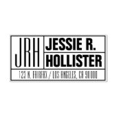 Tampons Encreurs Monogramme moderne Nom ou adresse de retour d'affa (Impression)