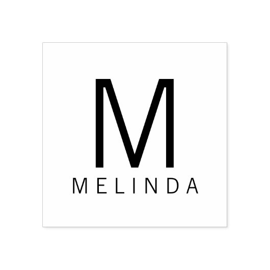 Tampons Encreurs Monogramme moderne professionnel avec nom personna (Impression)