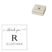 Tampons Encreurs Monogramme Nom initial Logo Merci Business (Tamponné)