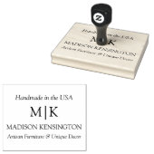 Tampons Encreurs Monogramme ou ajouter un logo Entreprise artisanal (Tamponné)