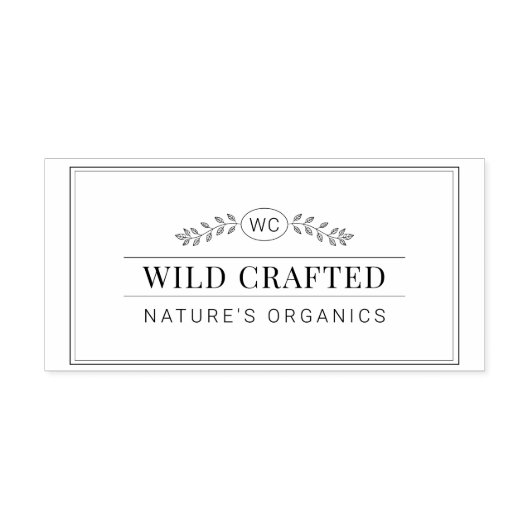 Tampons Encreurs Monogramme personnalisable Simple Élégance (Impression)