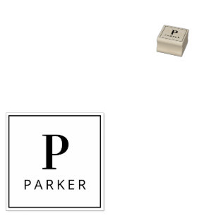 Tampons Encreurs Monogramme personnalisé minimal