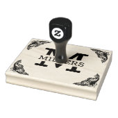 Tampons Encreurs monogramme personnalisé très grand (Tampon)