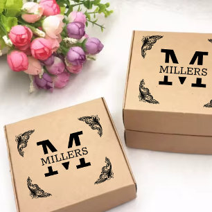 Tampons Encreurs monogramme personnalisé très grand
