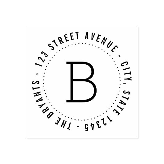 Tampons Encreurs Monogramme rond Timbre en bois personnalisé (Impression)