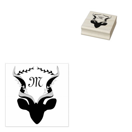 Tampons Encreurs Monogramme Silhouette Antelope foncé (Tamponné)