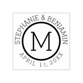 Tampons Encreurs Monogramme simple avec nom et date Mariage (Impression)