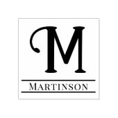 Tampons Encreurs Monogramme Simple Gras Nom Initiale Unique #10 (Impression)