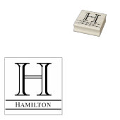 Tampons Encreurs Monogramme Simple Gras Nom Initiale Unique #4S (Tamponné)