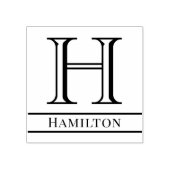 Tampons Encreurs Monogramme Simple Gras Nom Initiale Unique #4S (Impression)